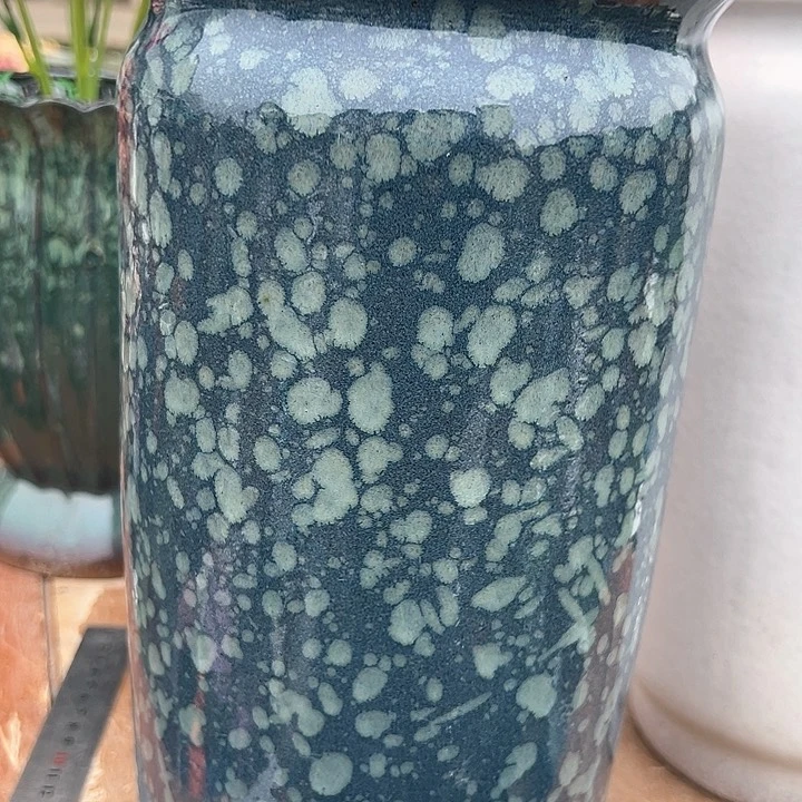 红陶口15高30蓝釉2个