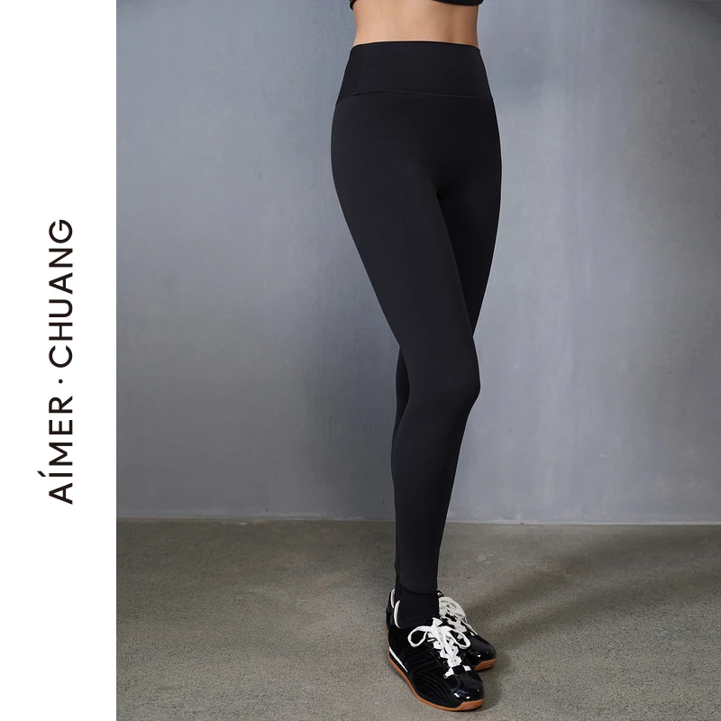 【双层】爱慕-CHUANG容肤3外穿秋冬高腰弹力保暖裤打底长裤CA731461