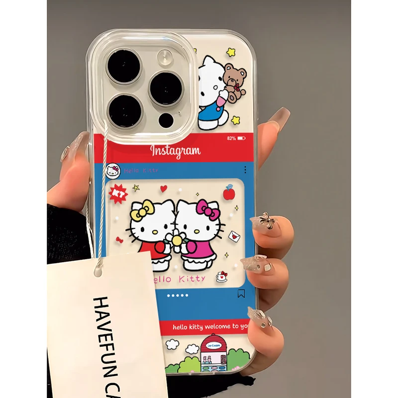 韩系ins相框Kitty适用苹果iPhone16/13手机壳15华为vivo小米oppo