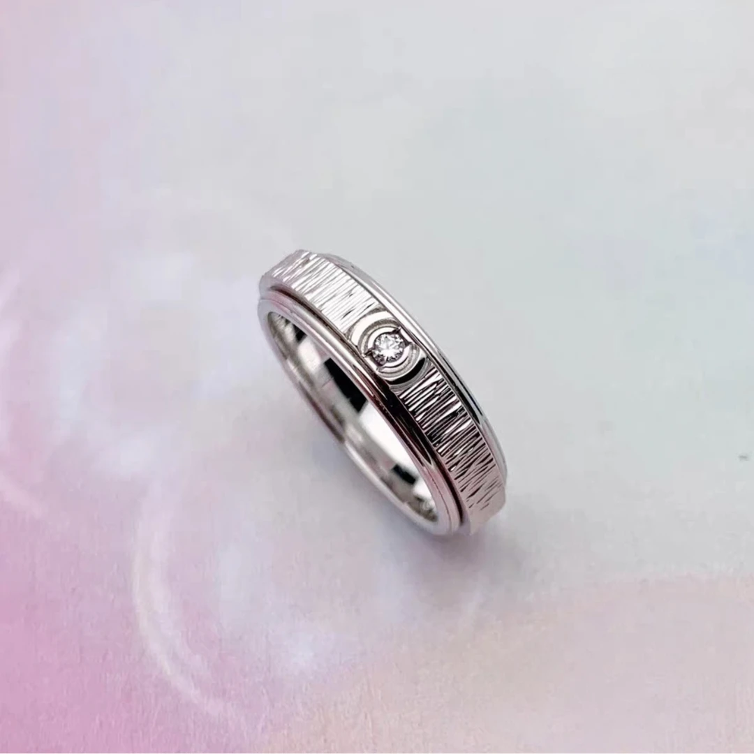 99新 Piaget/伯爵 时来运转 白金镶钻戒指 56码