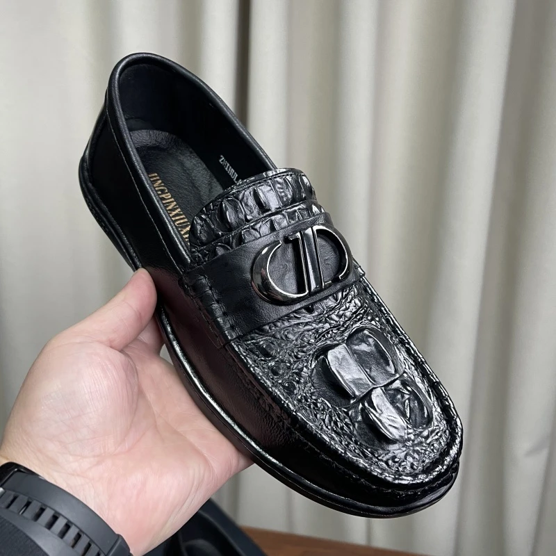 真皮男鞋乐福鞋商务豆豆鞋时尚休闲百搭软底单鞋2025新款男士皮鞋