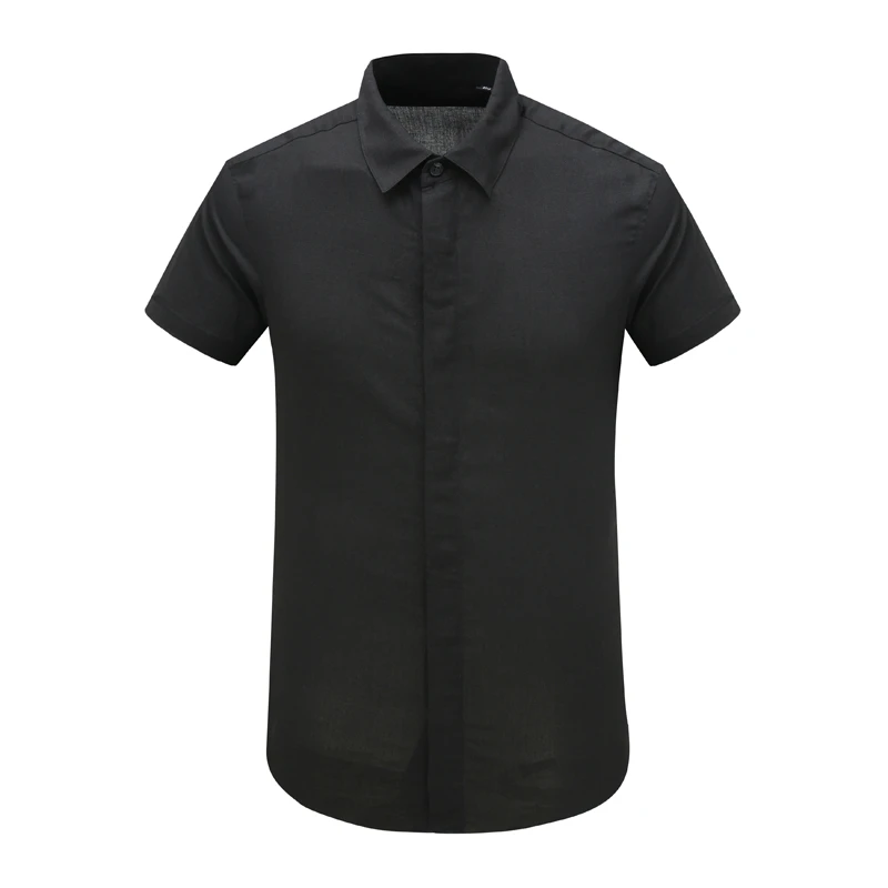 CA760 机场货 卡 夏季男式短袖衬衫 苎麻百搭商务休闲上衣