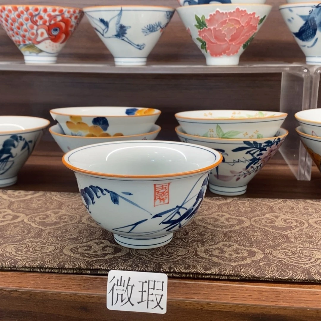 釉下彩老陶泥手工绘制
