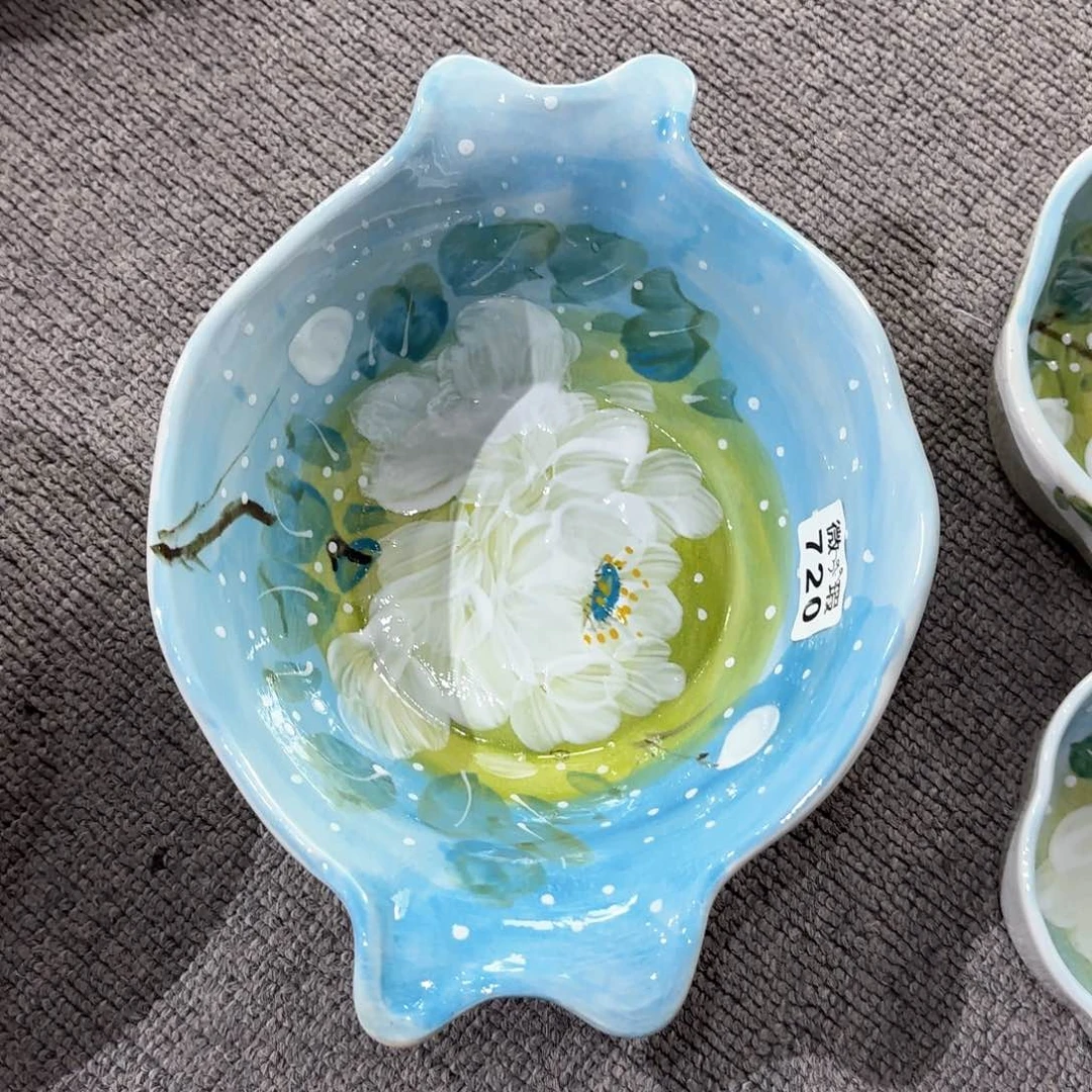 景德镇手绘高温釉下彩陶瓷茶具