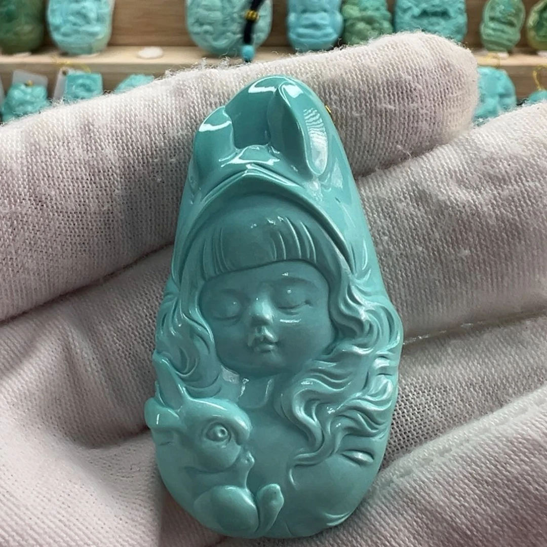 未镶嵌绿松石前程似锦24.6mm