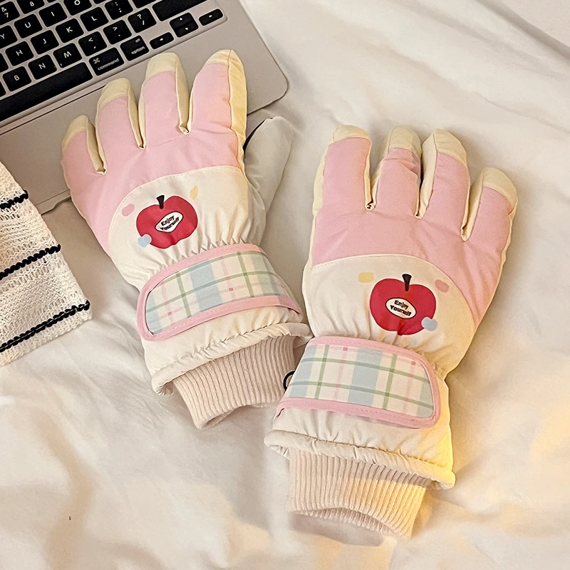 滑雪手套可触屏女冬季保暖御寒加绒防寒骑行防雨防风骑电动车冬天