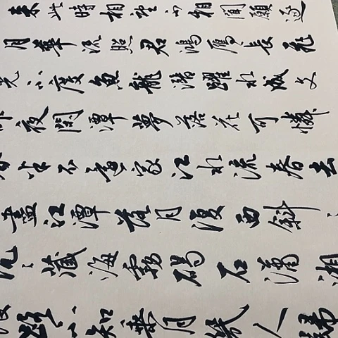 文***武春江花月夜行书六尺作品