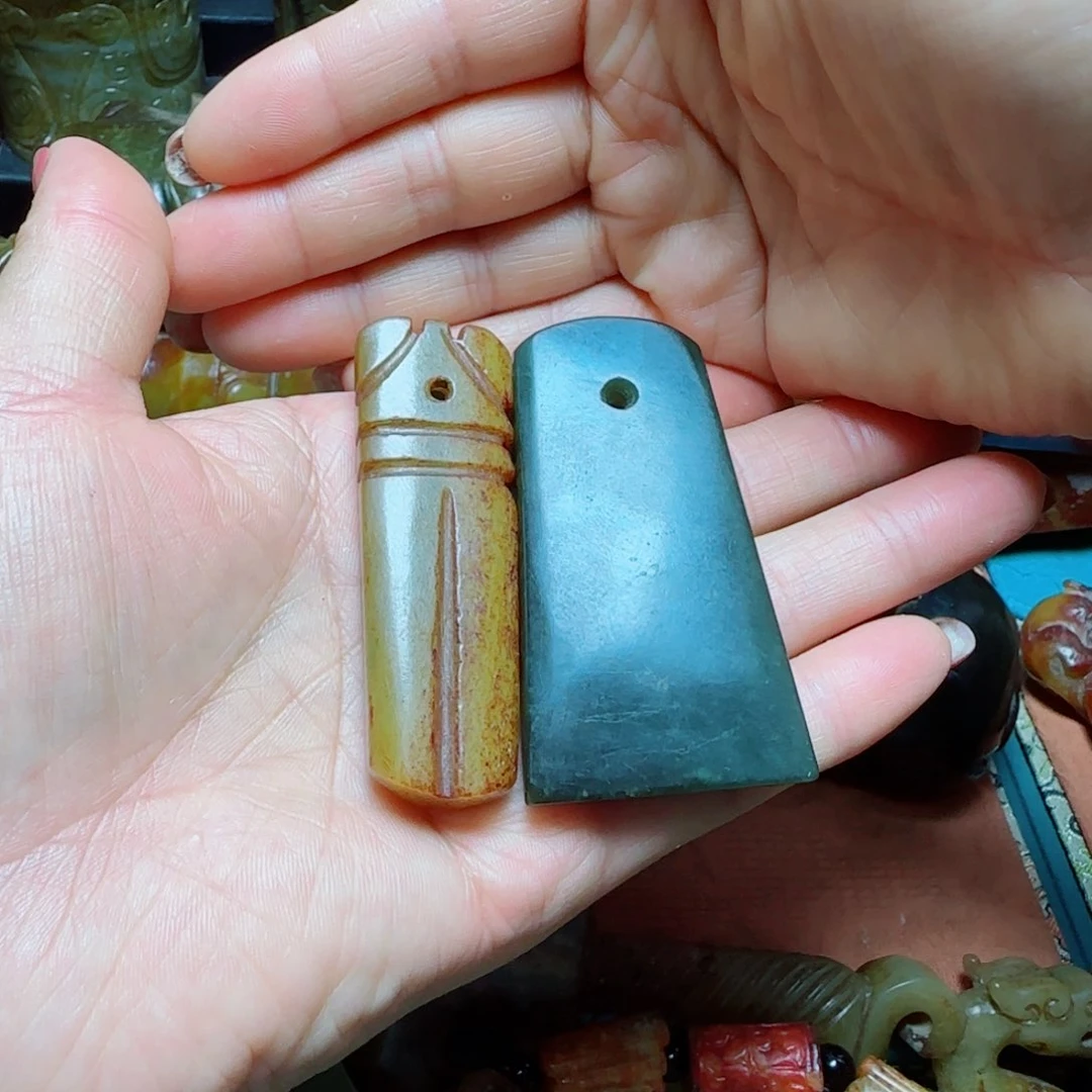 和田玉未镶嵌挂件远****7