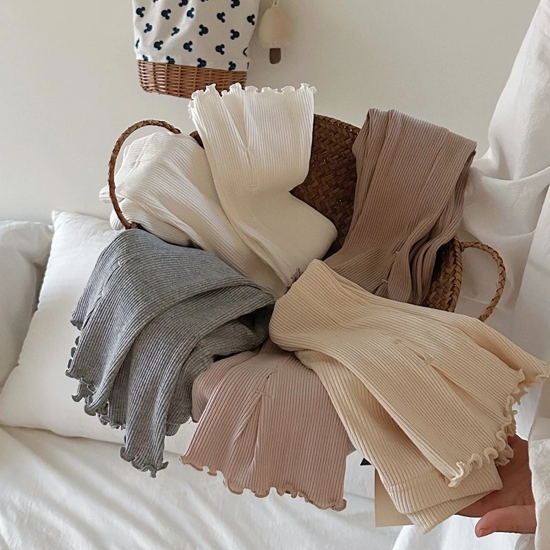 女童打底裤夏季薄款透气女宝宝韩版喇叭裤小童休闲潮裤 QK10311