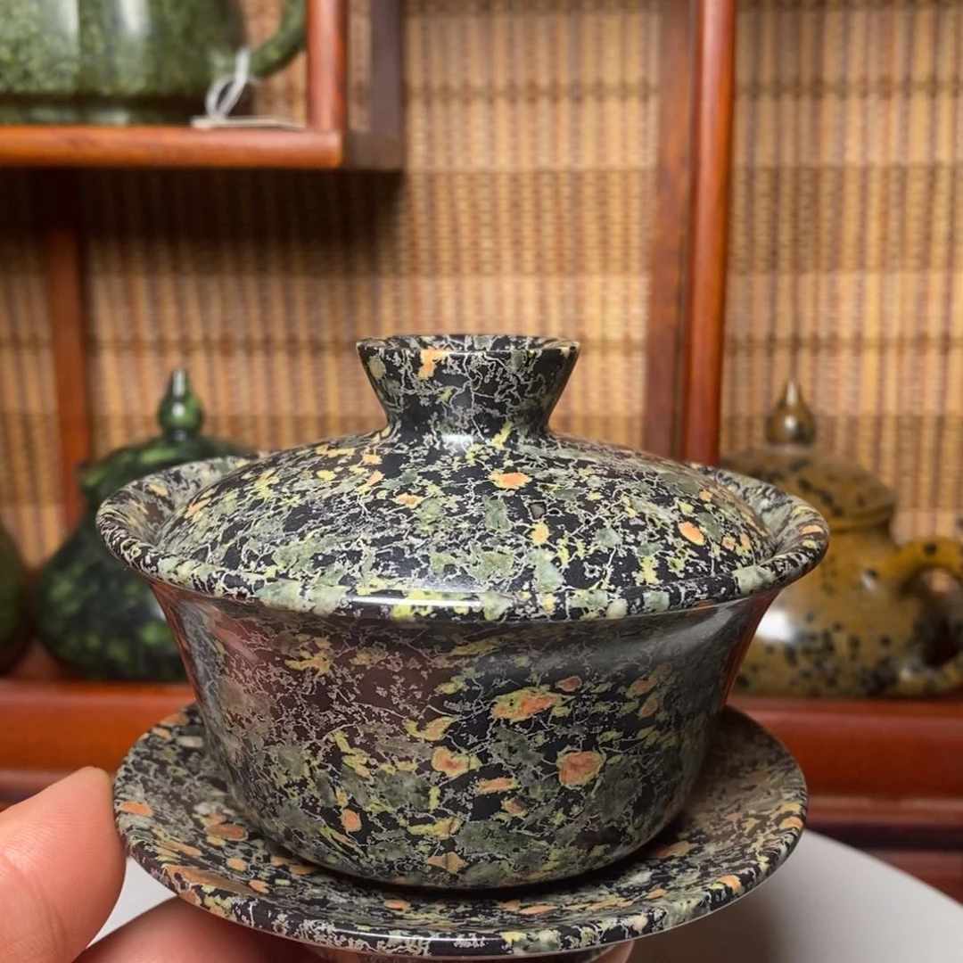 梅花玉高品缠丝料盖碗150cc