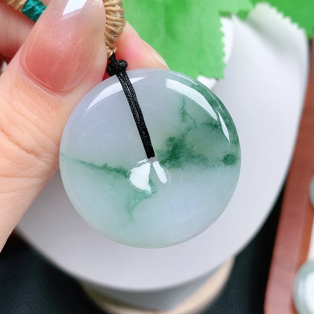 翡翠未镶嵌颈饰平安35-5.9