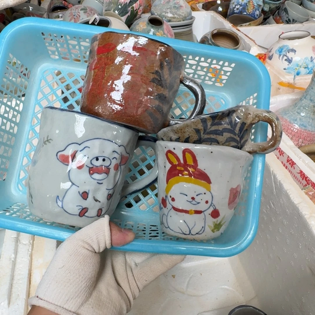 釉下彩瑕疵处理慎拍134