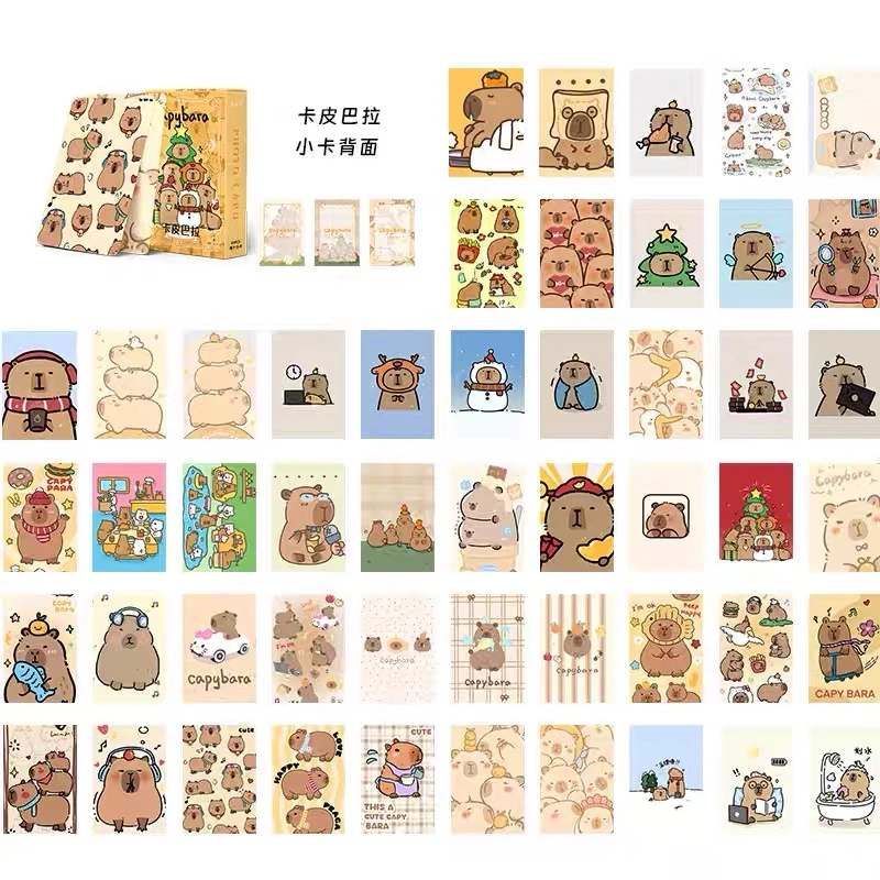 许yuan版 200张定制可爱水豚小卡周边精美卡片自印拍立得