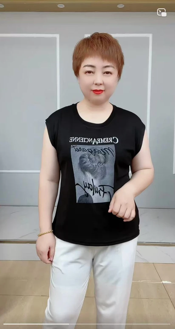 女士美女图时尚休闲背心百搭