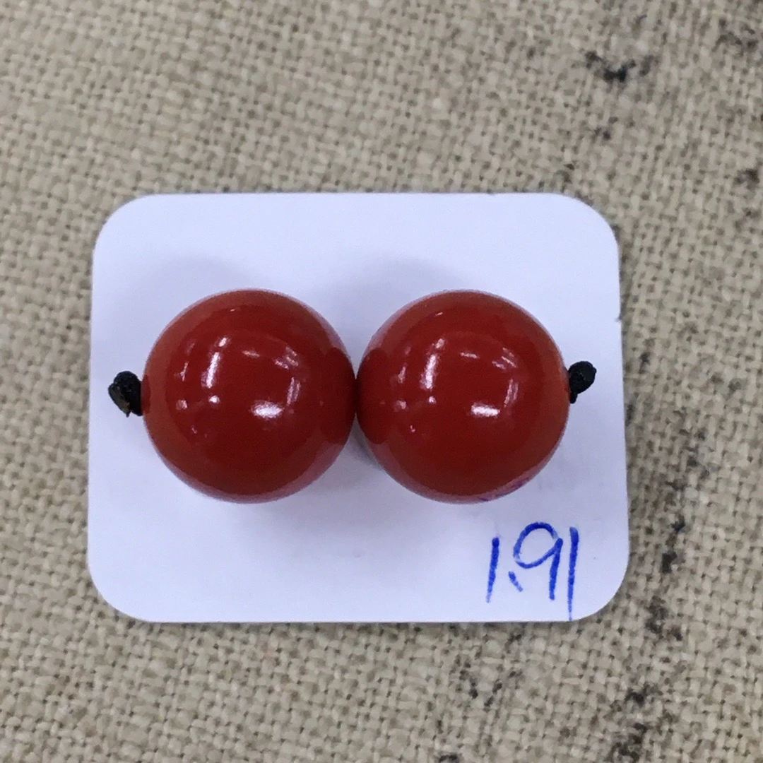 台湾莫莫红珊瑚毕业级特色圆珠8.8mm文玩手串佛珠配饰