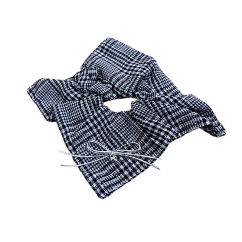 【银色蝴蝶结】发圈高级气质显白发花