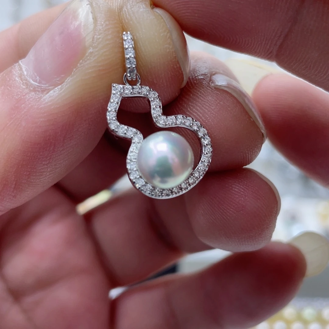 海水珍珠吊坠(不含链)银S925镶嵌