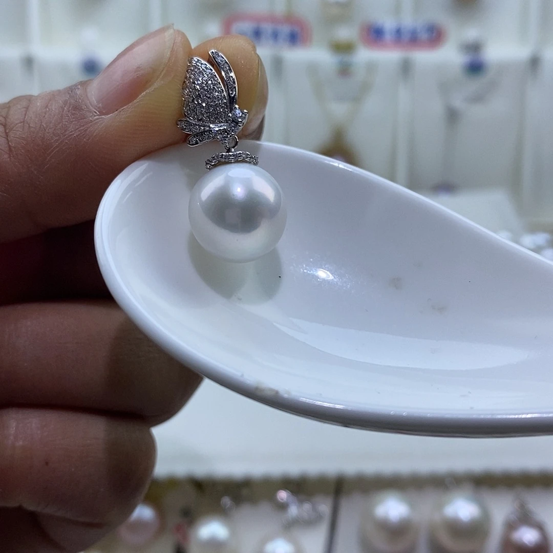 吊坠(赠链)淡水珍珠银S925镶嵌