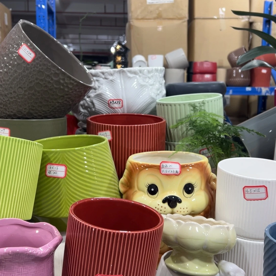 有孔外贸库存尾货陶瓷花盆凑单18米包邮