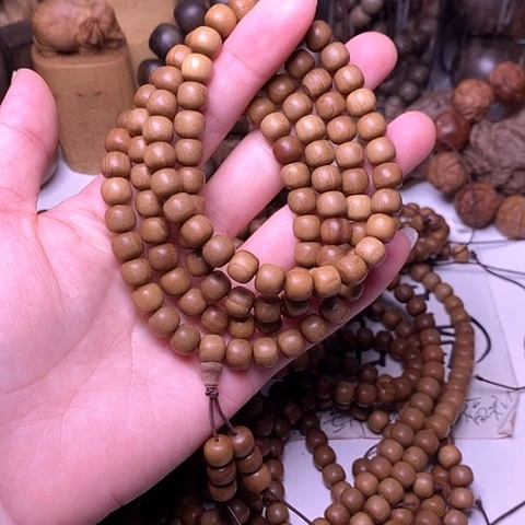 檀香木手串/手链檀香7/8/108多圈顺纹