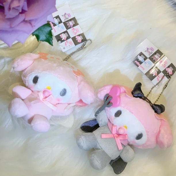 【现货】日本正品三丽鸥Sanrio奶嘴天使恶魔美乐蒂玩偶毛绒公仔挂件