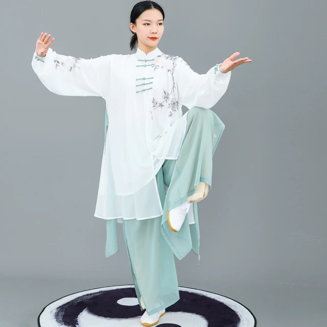 马蕾太极新款太极服传统表演太极服武术中国风春蕾太极武服彩绘墨