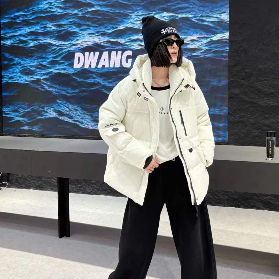 22.欧货带帽时尚棉服9621款衣长约70