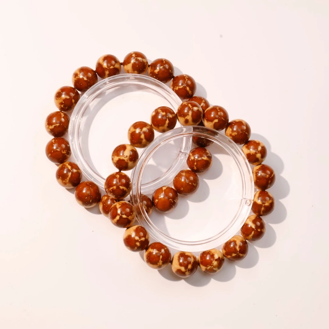 精品熊猫紫金鼠  正圆光珠单圈手串文玩盘玩精品招财鼠菩提