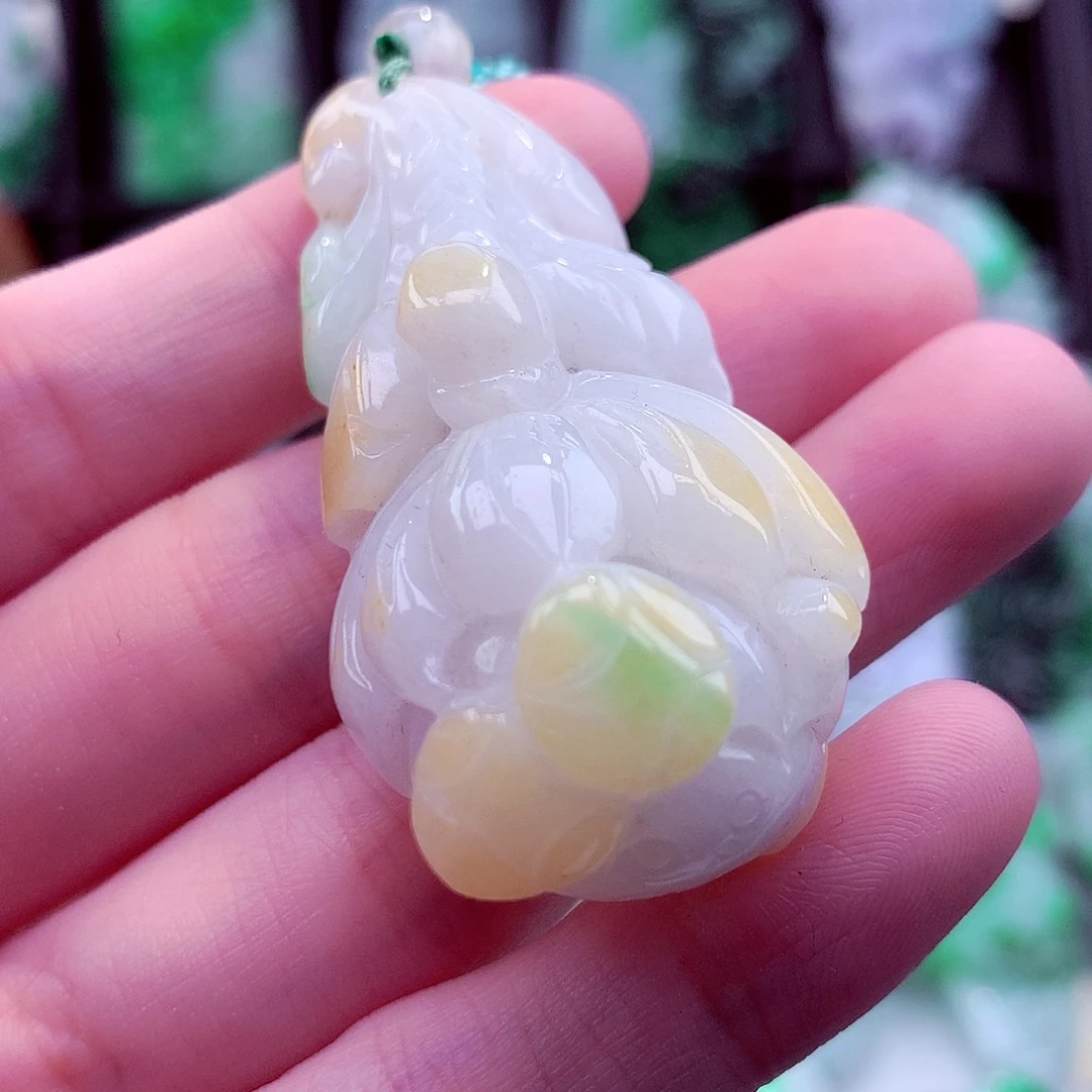 翡翠未镶嵌颈饰天然