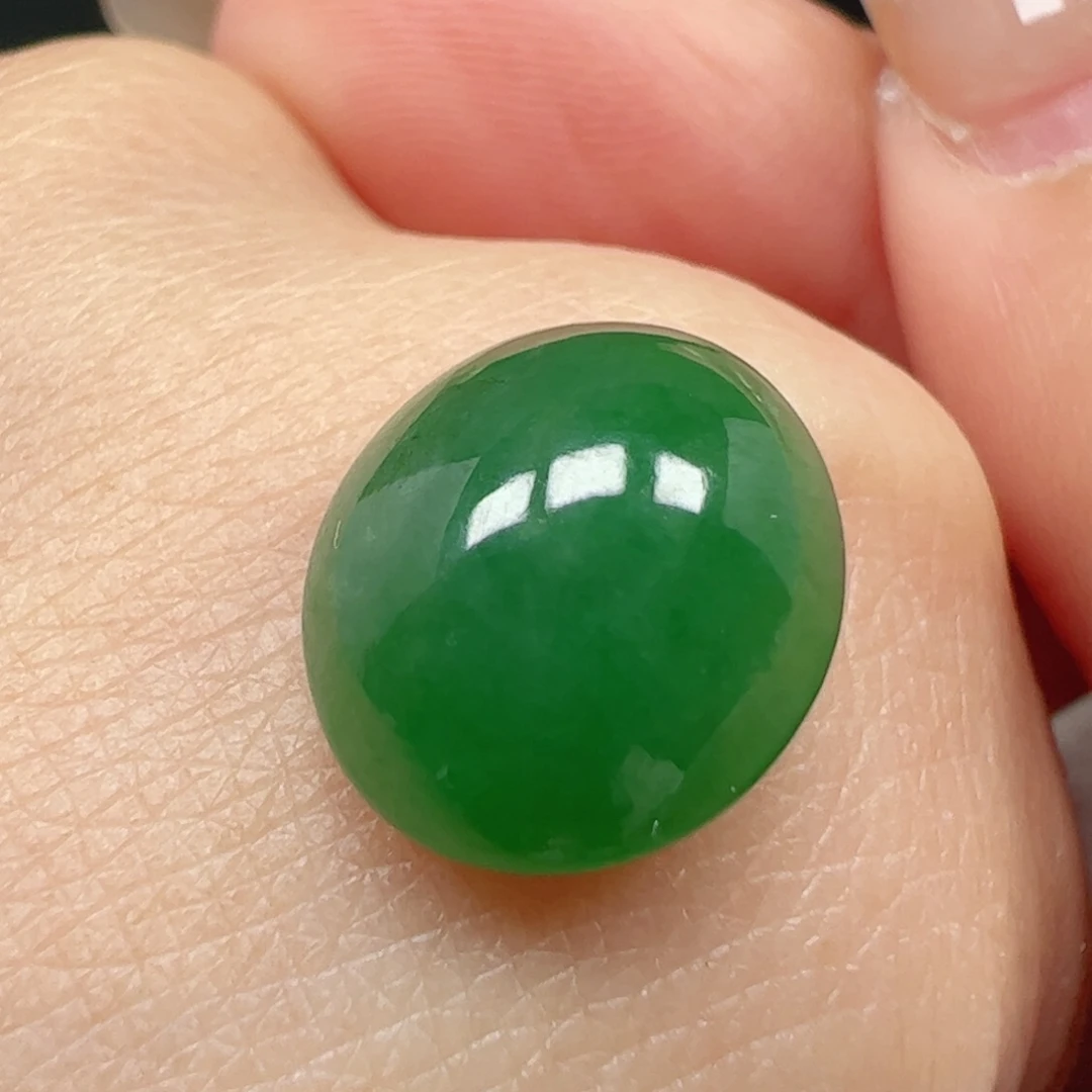 翡翠未镶嵌耳饰蛋面