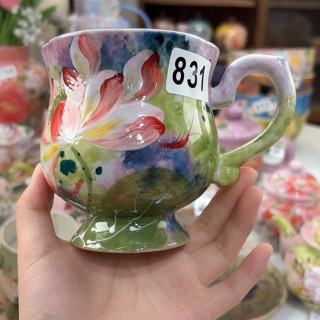 景德镇手绘高温釉下彩陶瓷茶具