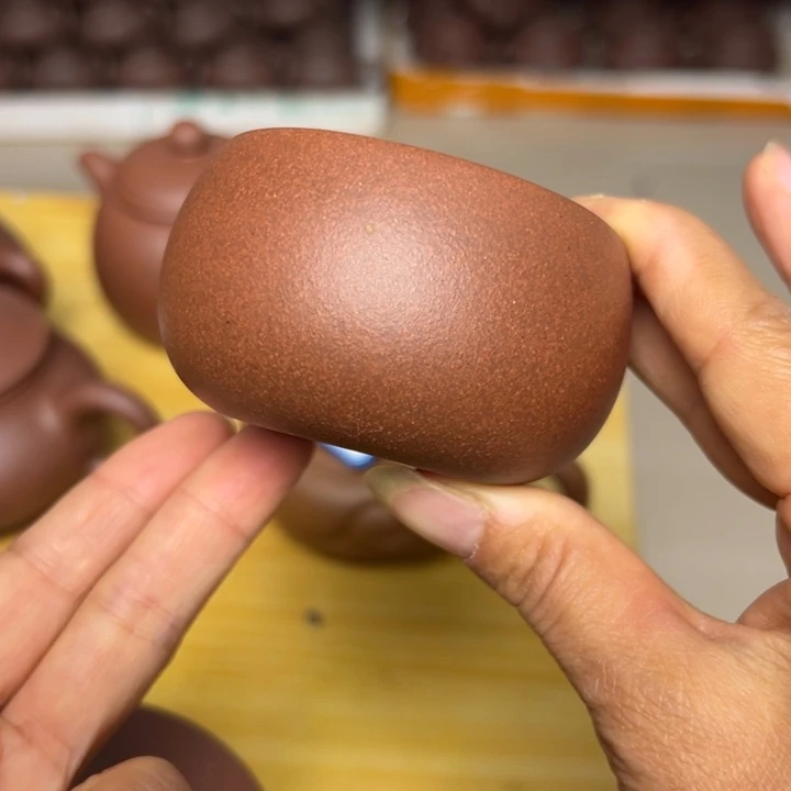 紫砂茶壶紫泥一对80cc