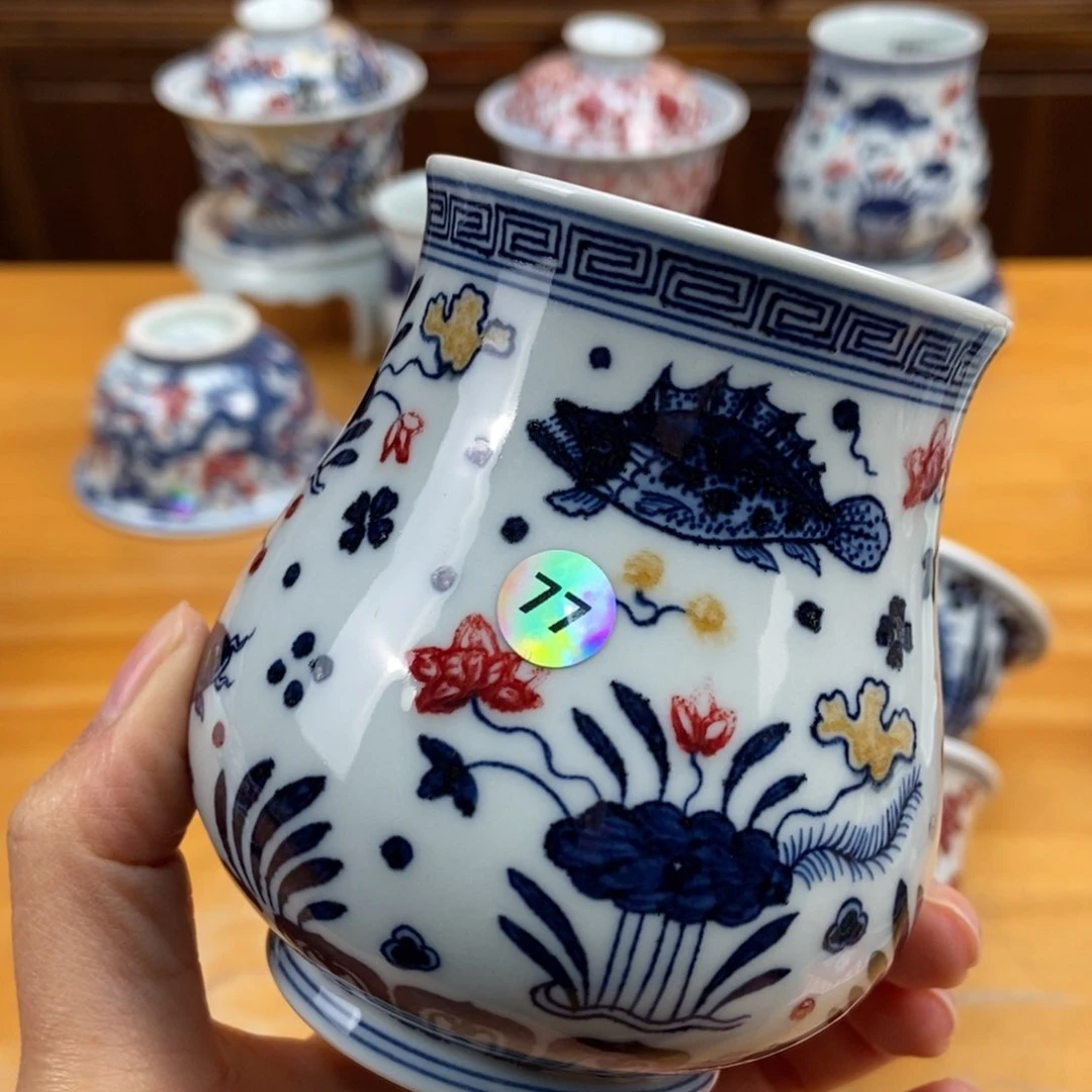 手绘现代茶具非古董