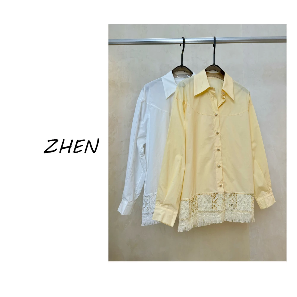 【ZHEN】25K00364 2025新款衬衫显瘦时尚百搭设计师轻奢款