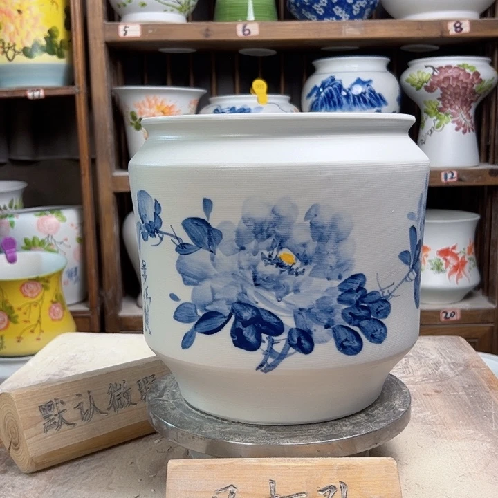 陶电饭煲兰兰牡丹陶瓷