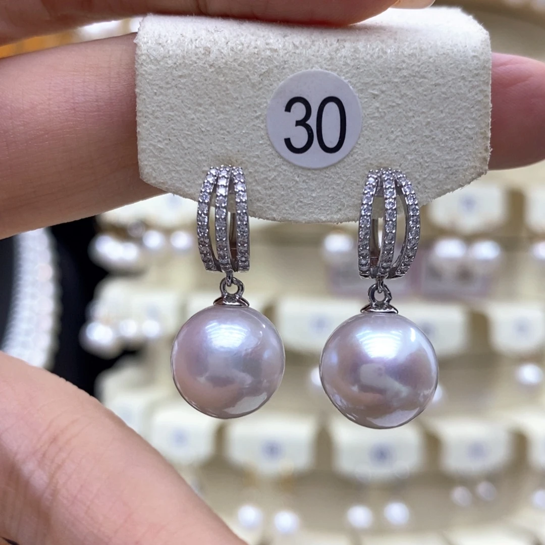 耳饰淡水珍珠银S925镶嵌