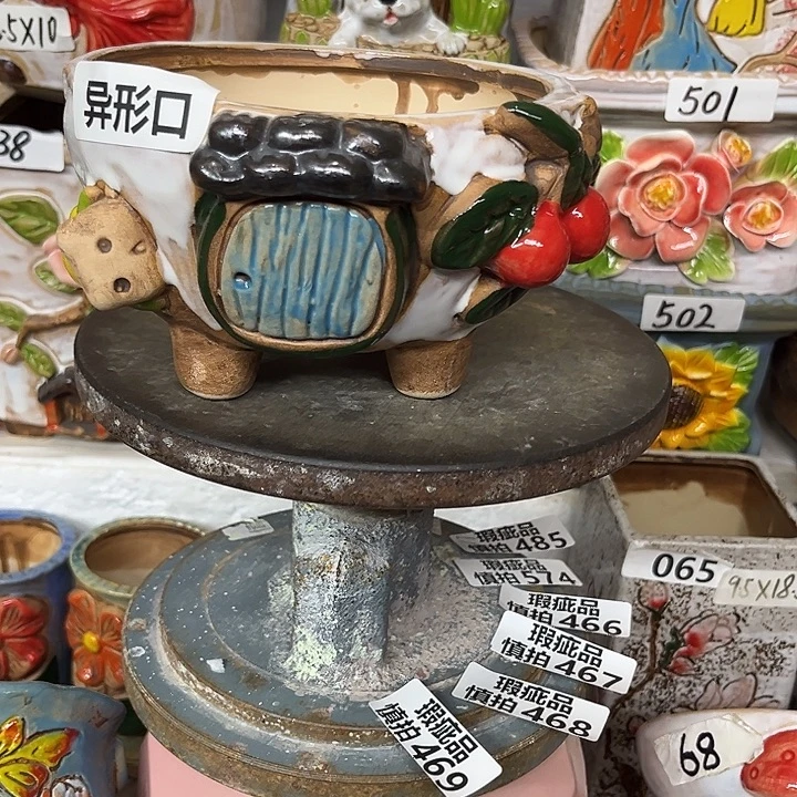 粗陶材质多肉花盆