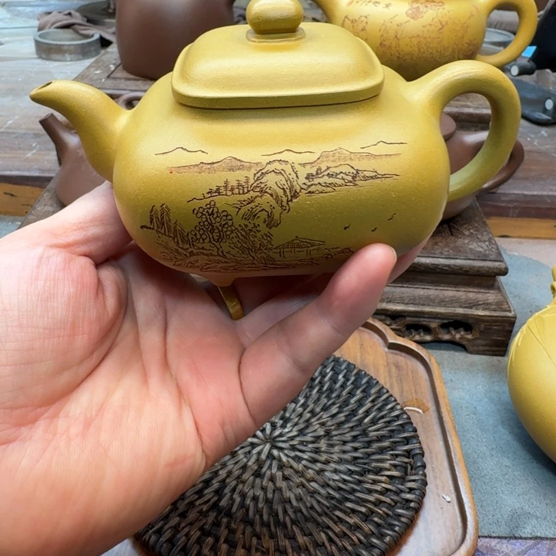 广***胶紫砂茶壶传炉壶（原矿黄金段泥248cc）