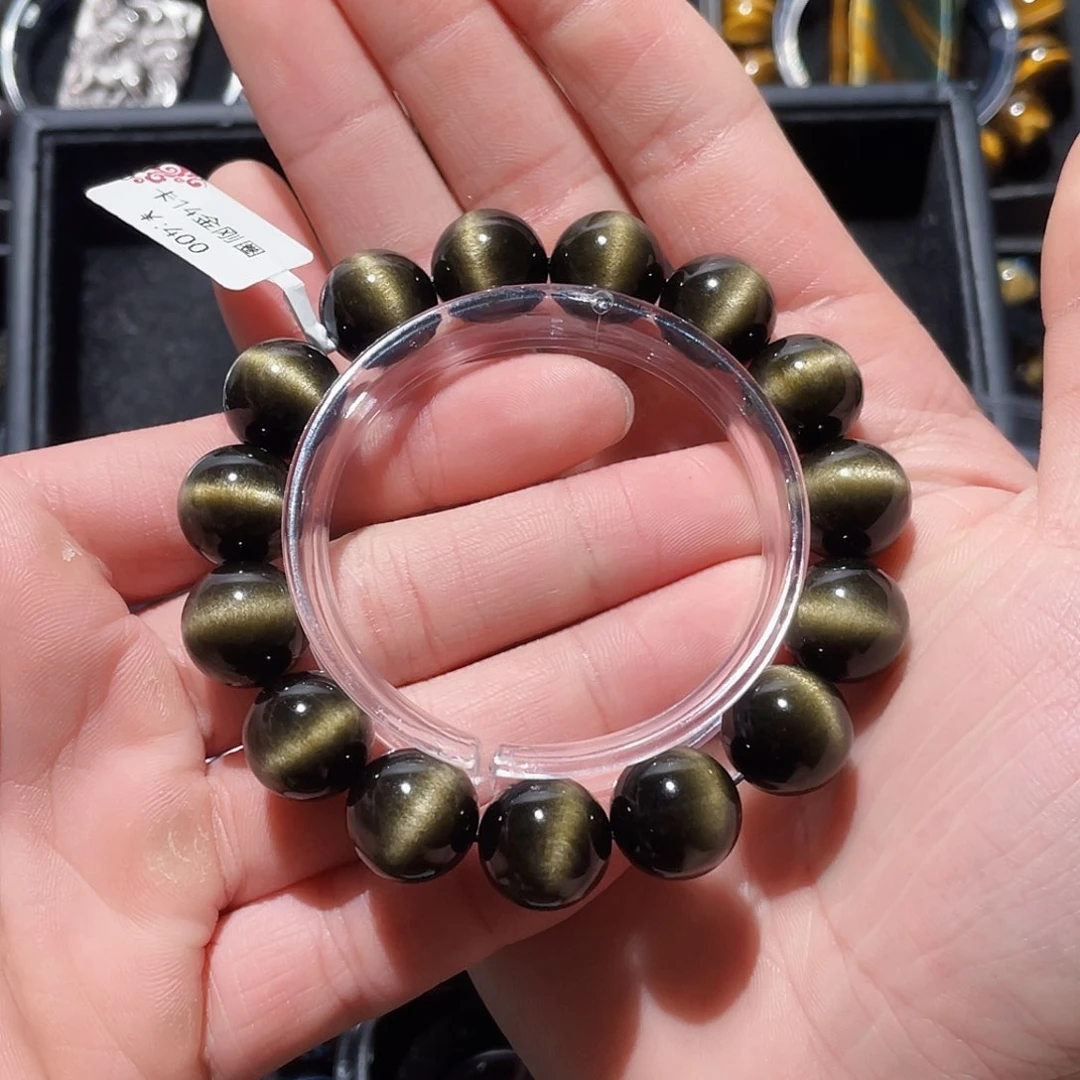 黑曜岩手串未镶嵌苍*