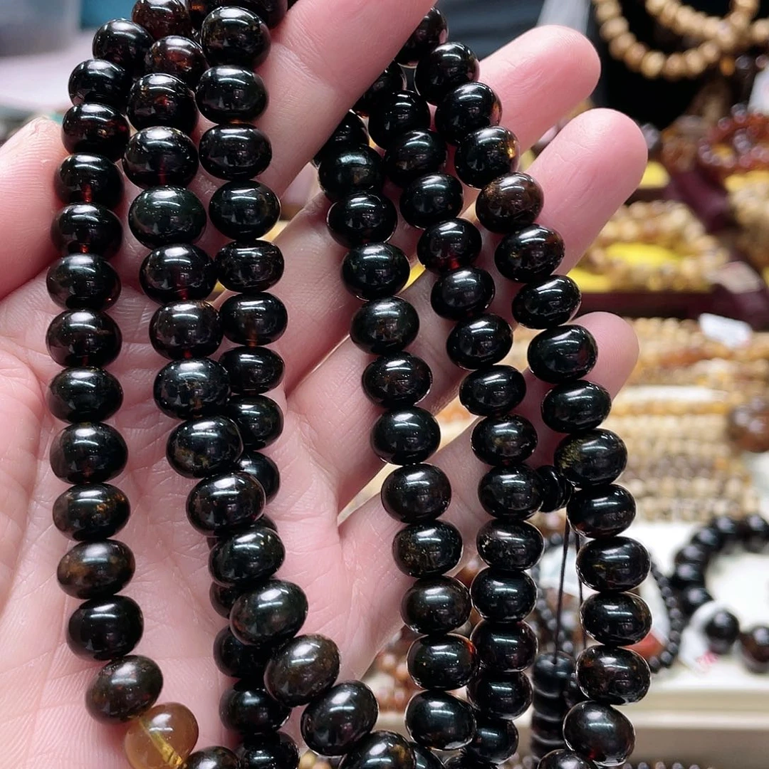 琥珀裸石未镶嵌爱***排十