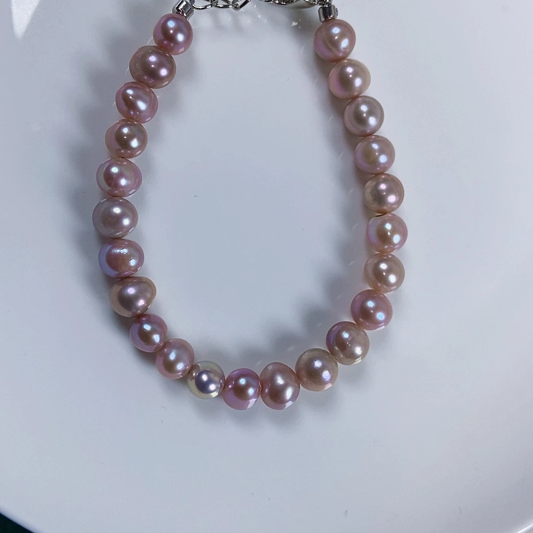 淡水珍珠手链未镶嵌蘑**i6827