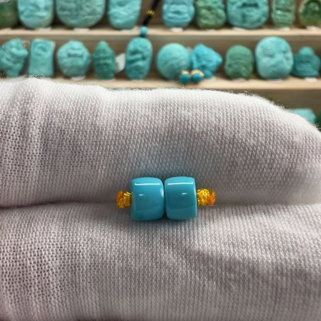 未镶嵌绿松石直切珠6x4.4