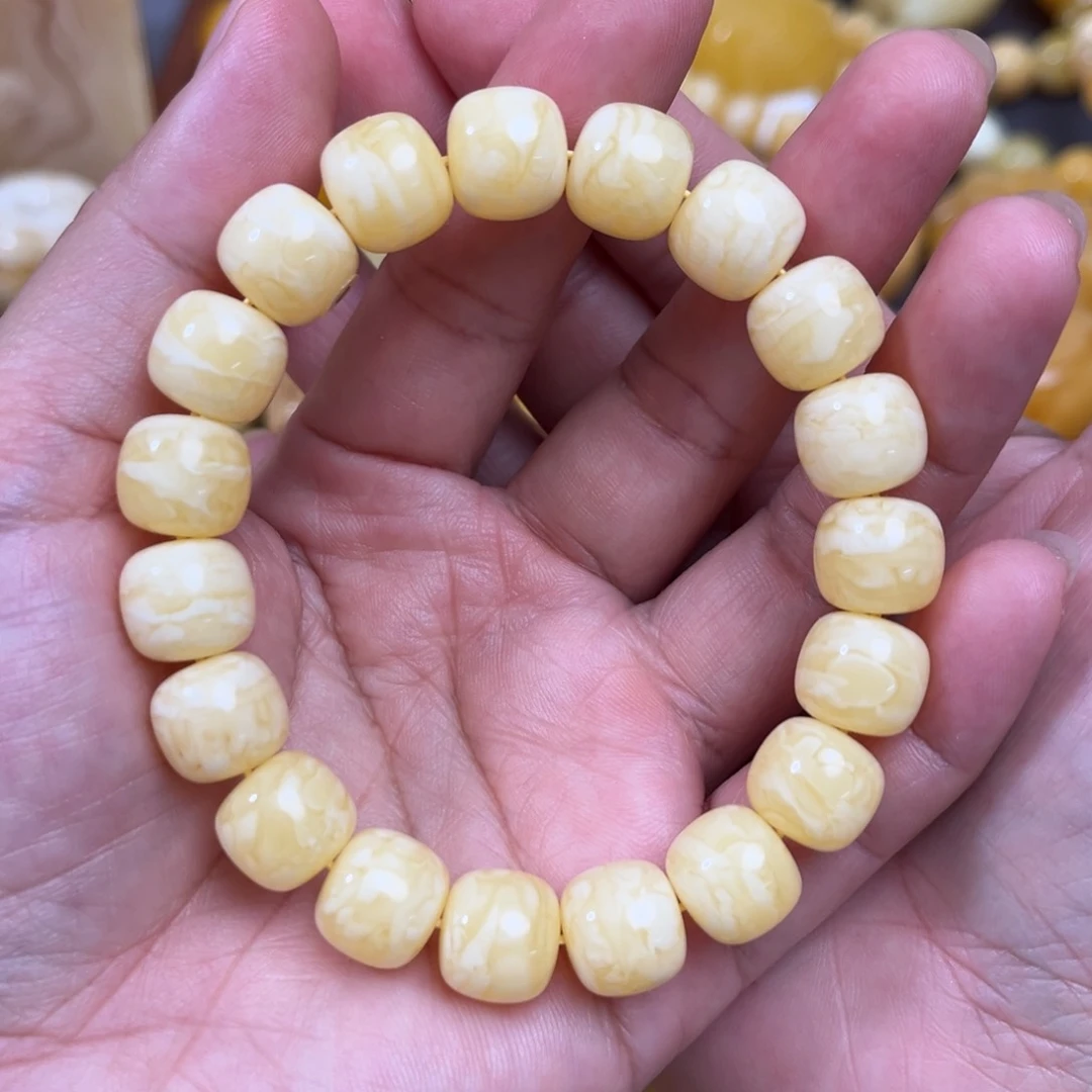 未镶嵌蜜蜡珠宝奇石11同料手串