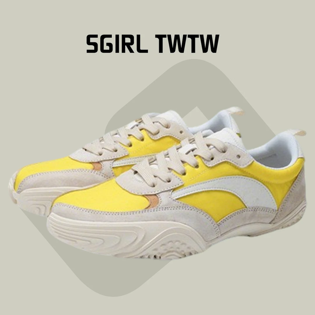 SGIRL TWTW2025新款拼色德训鞋女显瘦透气休闲运动鞋百搭系带板鞋