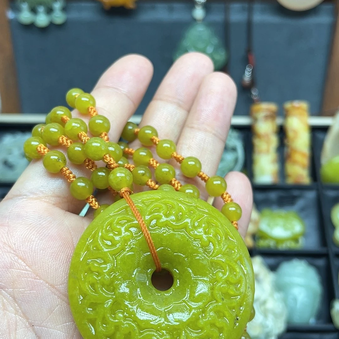 未镶嵌蛇纹石玉项链
