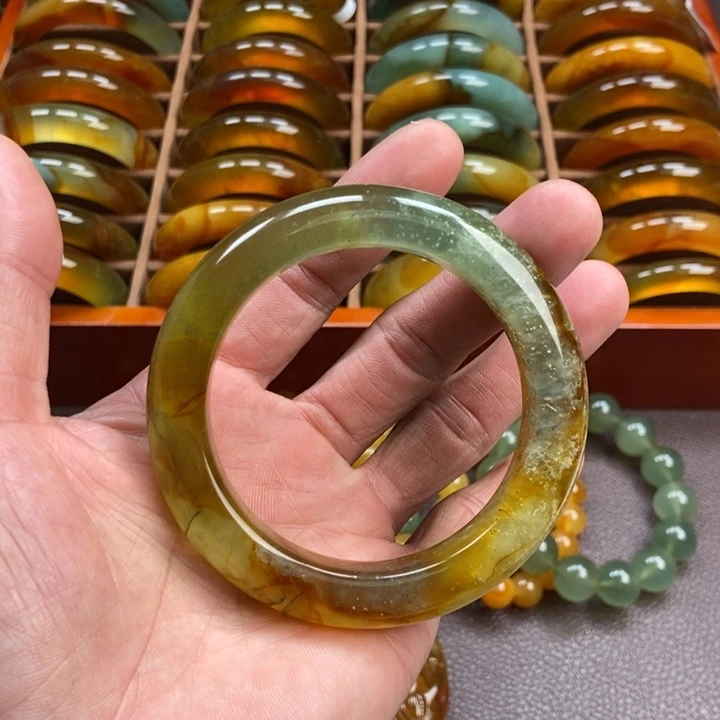 蛇纹石玉手镯未镶嵌o*