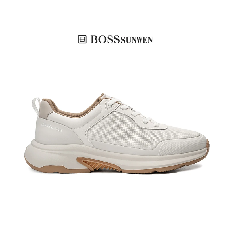 BOSSSUNWEN/博斯·绅威时尚轻商务舒适跑步男士百搭都市运动休闲鞋