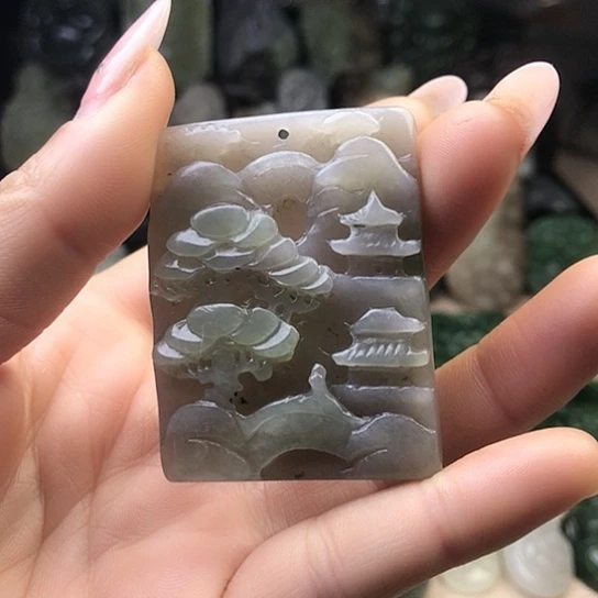 和田玉未镶嵌挂件