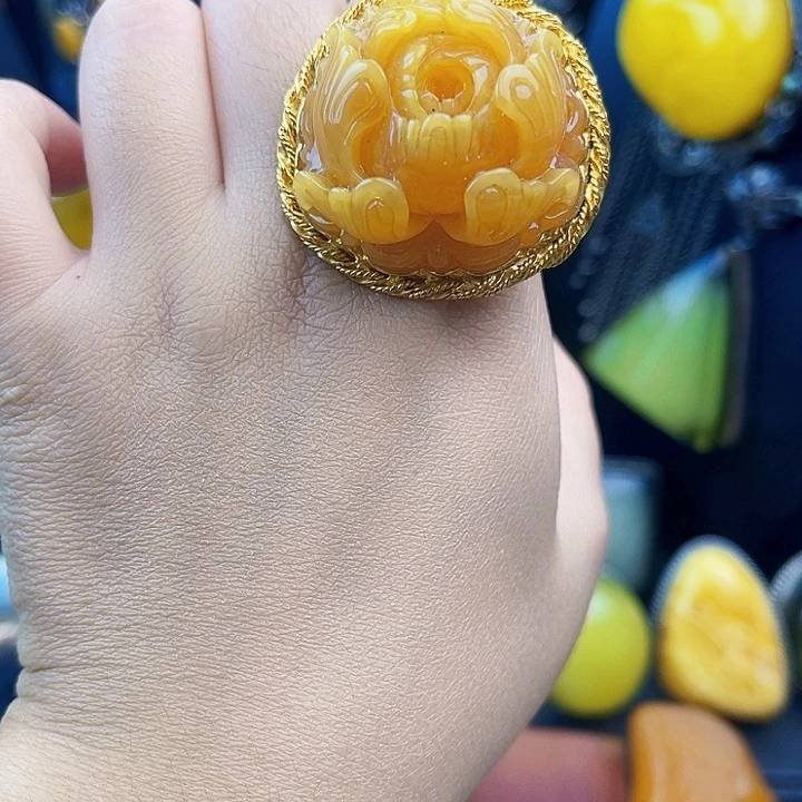 琥珀银S925镶嵌裸石