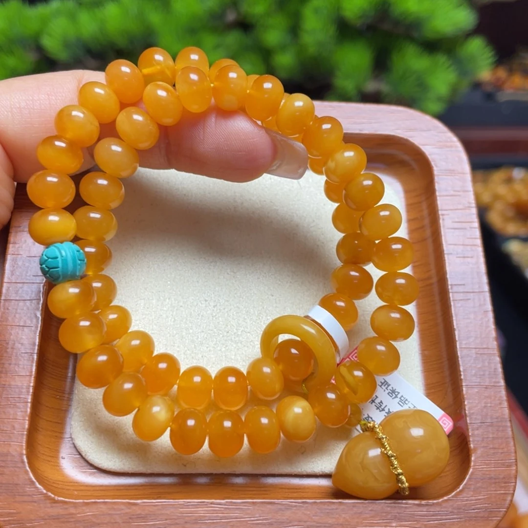 未镶嵌蜜蜡手链手串